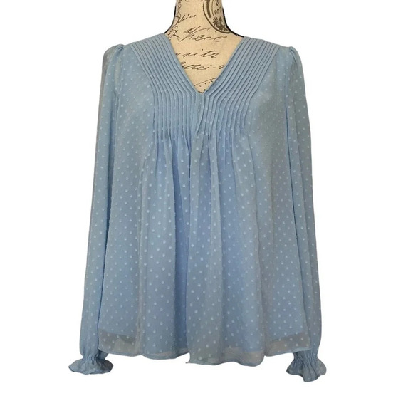 Nanette Lepore Pleated Front Top Size Medium - Picture 6 of 9